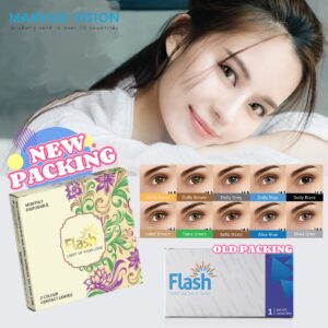 Maxvue Flash DOLLY/FAIRY Series Monthly Disposable Cosmetic Colors Contact Lenses (2 PCS)