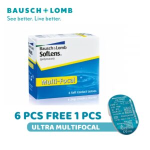 Bausch & Lomb Soflens Multifocal (Free Ultra Multifocal 1 pcs) Monthly Disposable Contact Lenses (6 pcs +1 pcs)