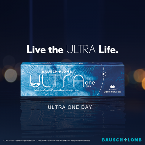 Bausch & Lomb ULTRA ONEDAY Daily Disposable Clear Soft Silicone Contact ...