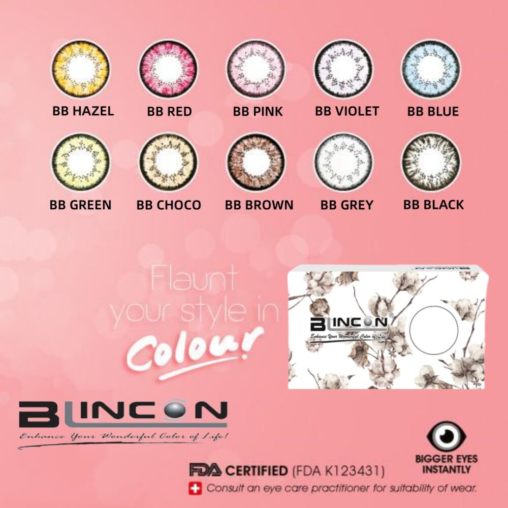 Blincon BB Monthly Disposable Color Cosmetic Contact Lenses (2 pcs ...