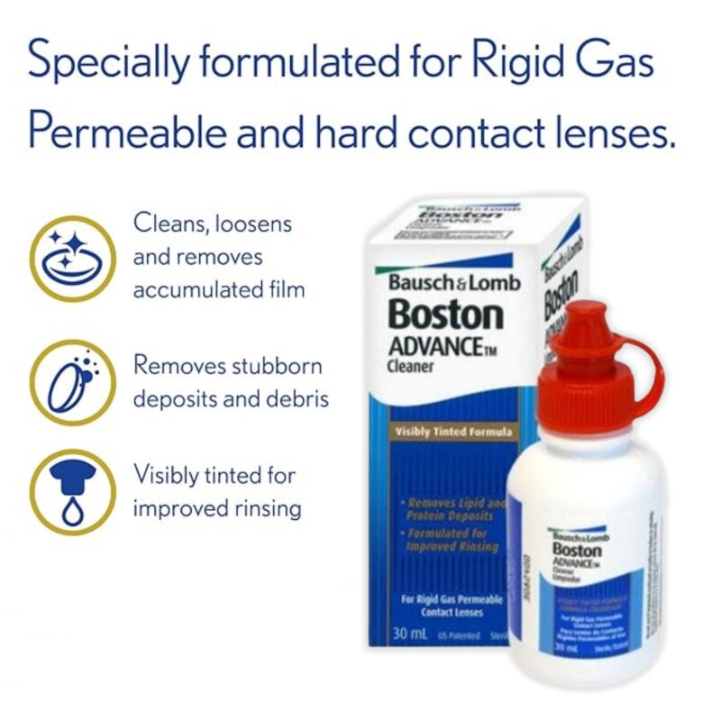 (30ml) Bausch & Lomb Boston Advance Cleaner Advance Formula FOR RGP ...