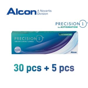 Alcon Precision 1 Toric Silicone Hydrogel Daily Disposable Contact Lenses (30 pcs+5pcs)