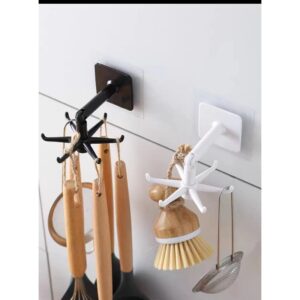 Inverted Rotating Kitchen Roof Wall Hanging 6 claw 360 degree rotary hook shovel spoon hanging frame