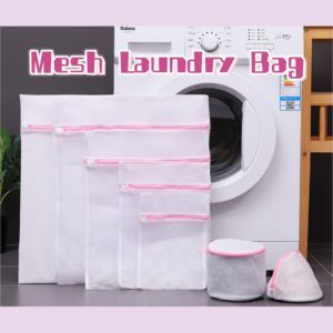 Mesh Laundry Bag Designer Wash Bag Washing Machine Bag Thickening Bra Bag Light Gray Pink Zipper Laundry Net Fine Mesh