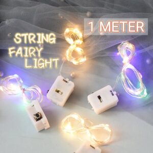 (1 METER) 3 Modes Mini LED Fairy String Lights 1 M Copper Wire Starry Garland Decorative Flower Christmas Wedding Light