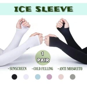 Ice Sleeve Cooling Hand Sock UV Protection Arm Sleeves Thin Men Sport Outdoor Handsock Arm Sock Sunscreen Riding Silk
