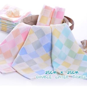 Ultra Soft Double Layers Soft Cotton Towel Double Gauze Handkerchief Square Wipes Kids Washcloth Newborn Baby Napkin