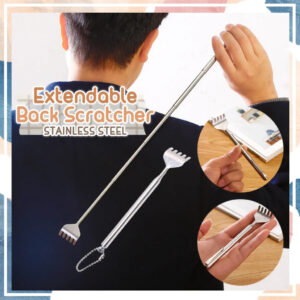 Extendable Itch Back Scratcher Stainless Steel Portable Body Massage Telescopic Design Small Foldable Anti-itch Stick