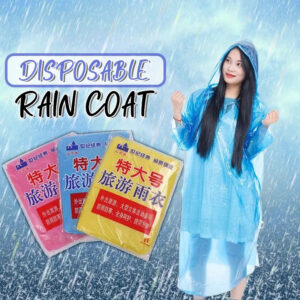 One Time Use Adult Disposable Raincoat Waterproof Portable Clear Rainwear Emergency Outdoor Semi Rain Coat Hiking