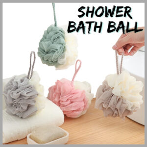 (1 PCS) Shower Bath Balls Rich Bubbles Body Flower Bath Sponge Brush Body Pouf Loofahs Colorful Wash Scrubber Mesh Soft Puff