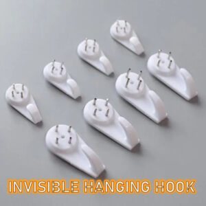 (1 PC) Hanging Hook Cement Nail Invisible Nail Seamless Plastic Handy Hard-Wall Nail Wall Mount Photo Picture Frame