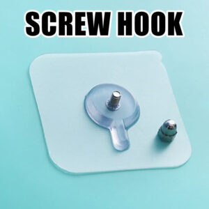 (1 PC) Punch-Free Wall Stickers Adhesive Non-Trace Wall Screw Hook Bathroom Kitchen Living Room Bedroom Utensils Install