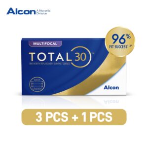 (3pcs+1pcs) Alcon Total 30 Multifocal Monthly Disposable Contact Lens Clear Lenses