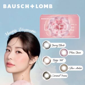 (2 pcs) Bausch & Lomb Lacelle Monthly Disposable Cosmetic Color Contact Lenses