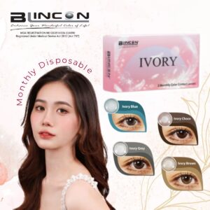 (2 PCS) Blincon Ivory Cosmetic Color Monthly Disposable Contact Lens