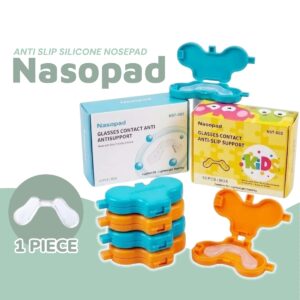 (1 PCS) NASOPAD Non Slip Silicone Nose Pad For Glasses Adult Kids Anti Slip Eyewear Nosepad Clear Soft Nose Cusion